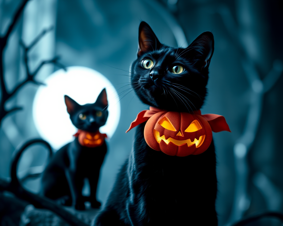 Black Cats in Halloween-Themed Photography