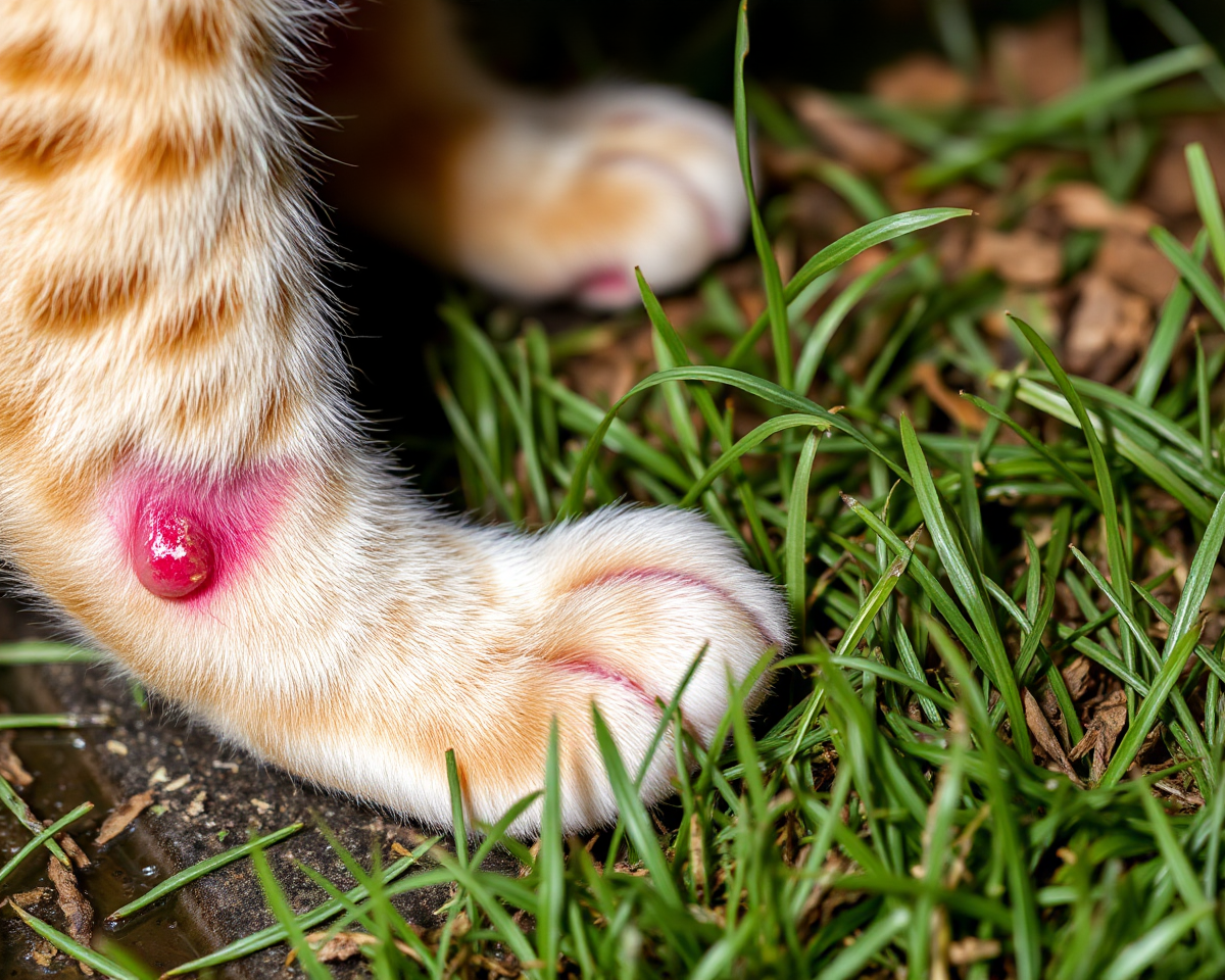 Snake Bites on Cat Legs Images