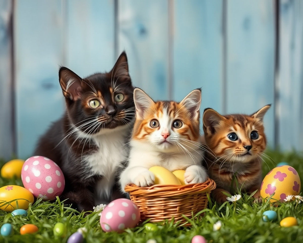 Easter Cats Photos: Cute Easter Cats in Photo Gallery