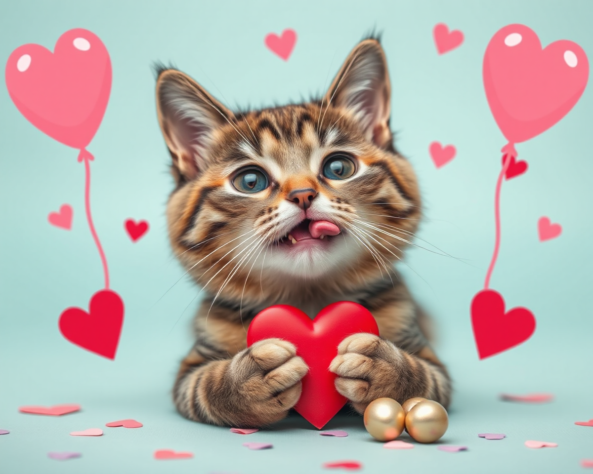 Funny Cat Valentines Day Pictures for Family