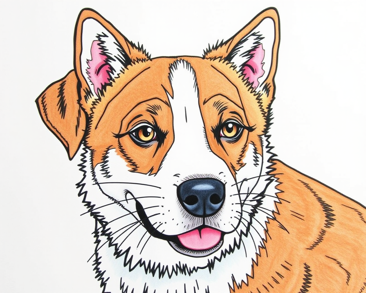 Coloring Pictures of Dogs and Cats