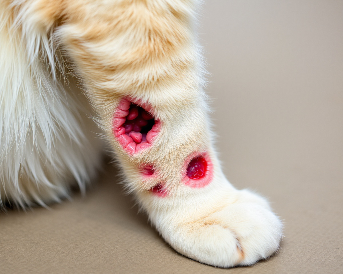 Snake Bite Leg Injuries on Cats