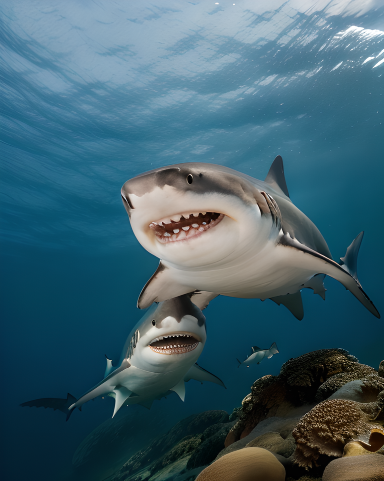 Sharks Dominant Force in Deep Blue Marine Life