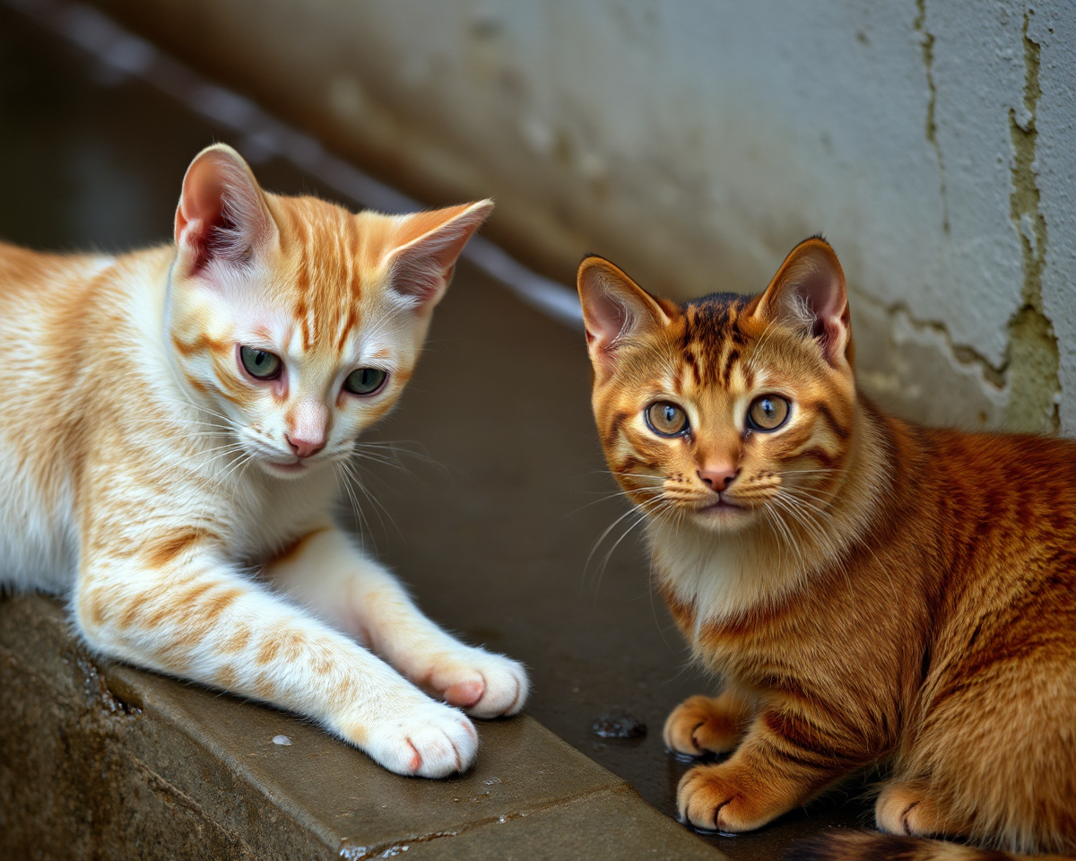 Cats' Wet Images Showcase Unconditional Feline Love