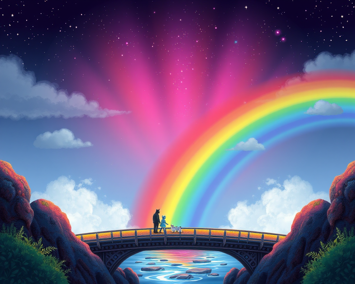 Rainbow Bridge for Cats Images: Whimsical Feline Landscapes