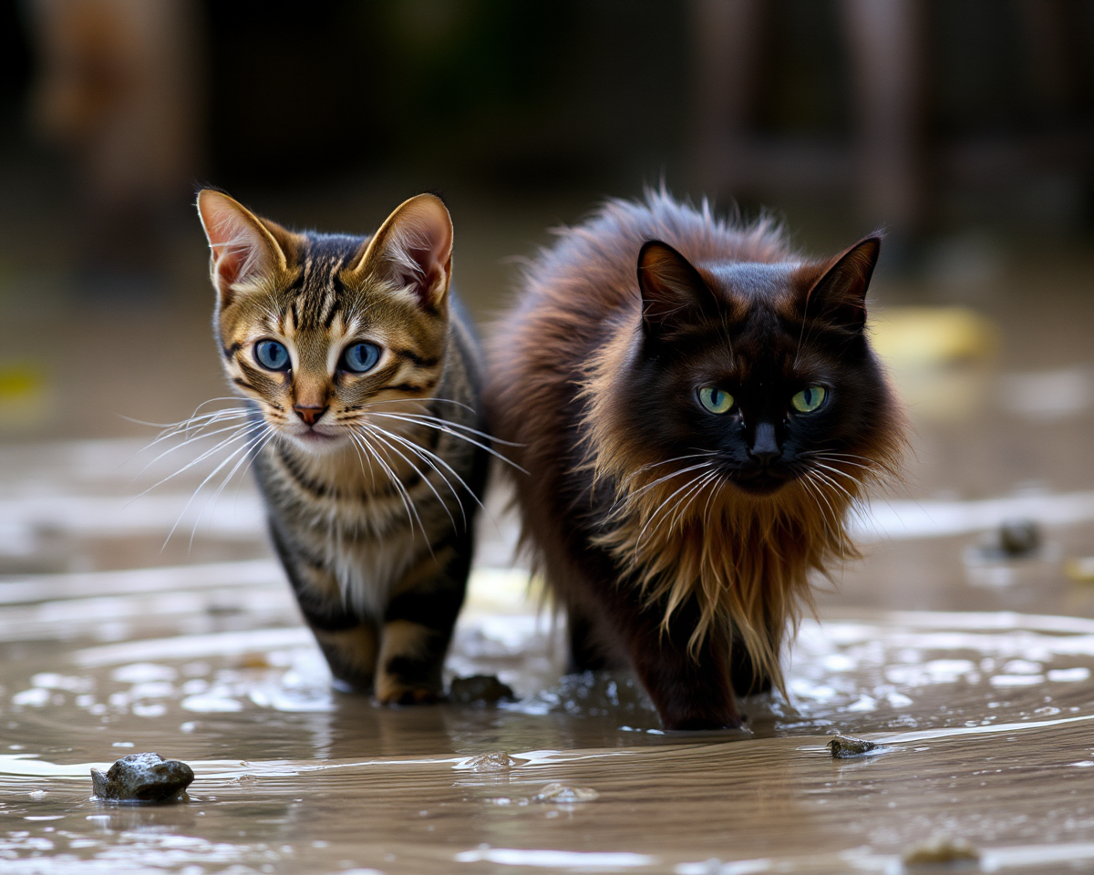 Unsettling Images of Wet Cats Unleash Emotions