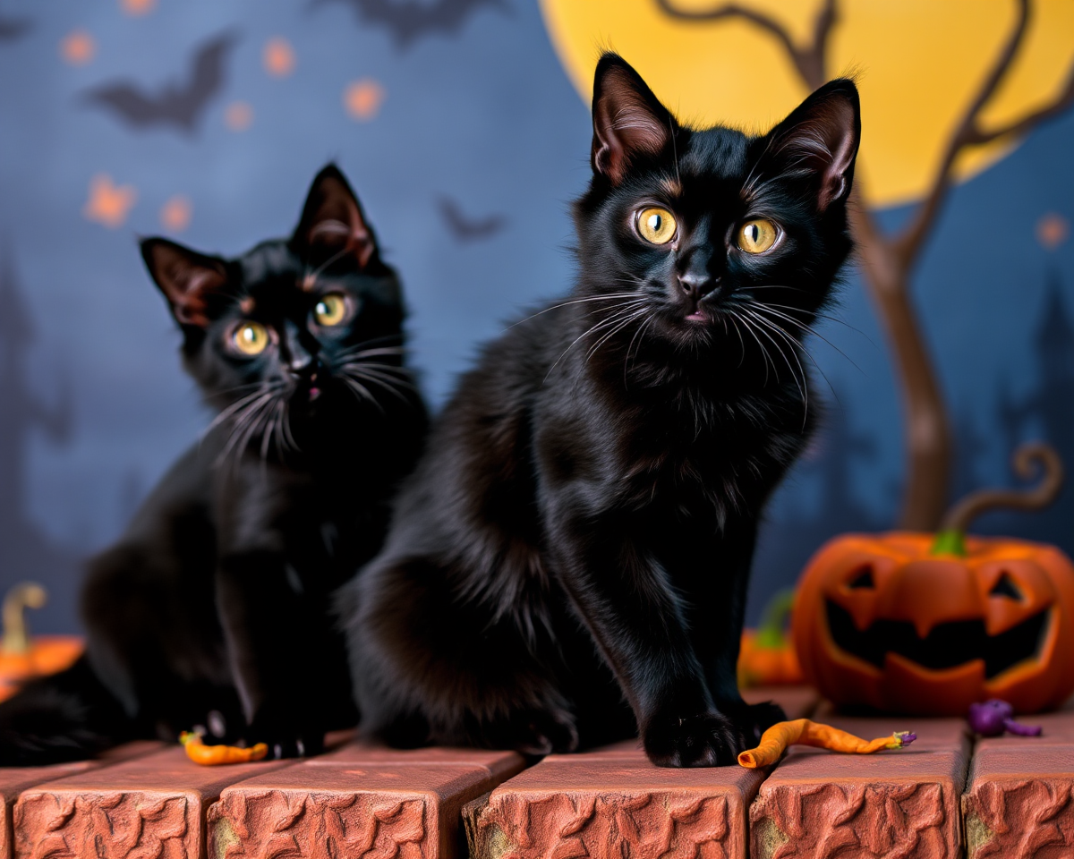 Black Cats for Halloween Image Collection