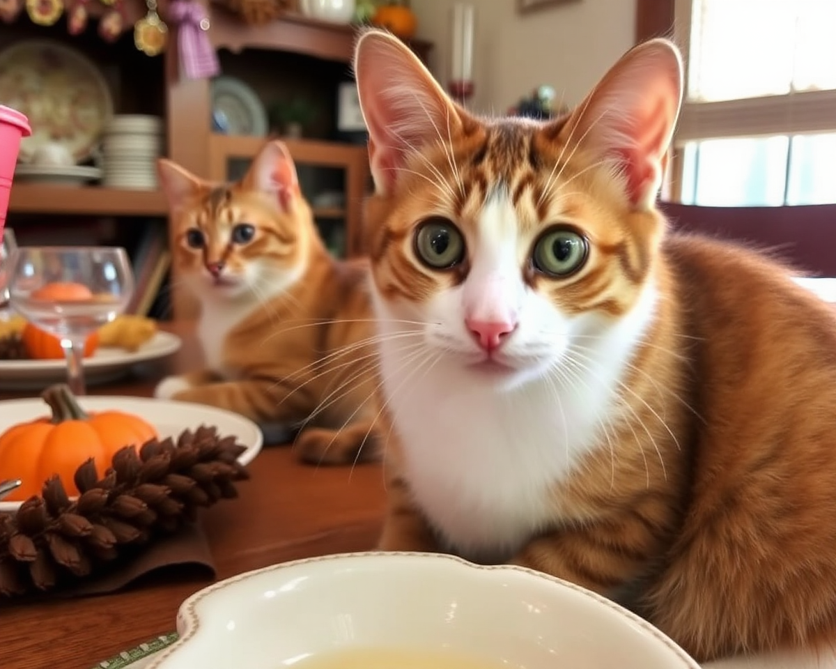 Thanksgiving Pictures of Cats and Their Owners