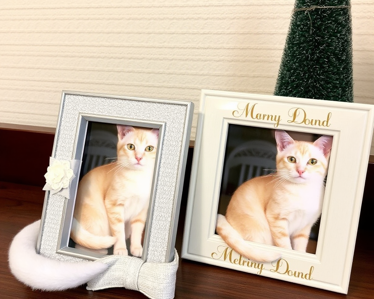 Cat Memorial Picture Frames with Customizable Options