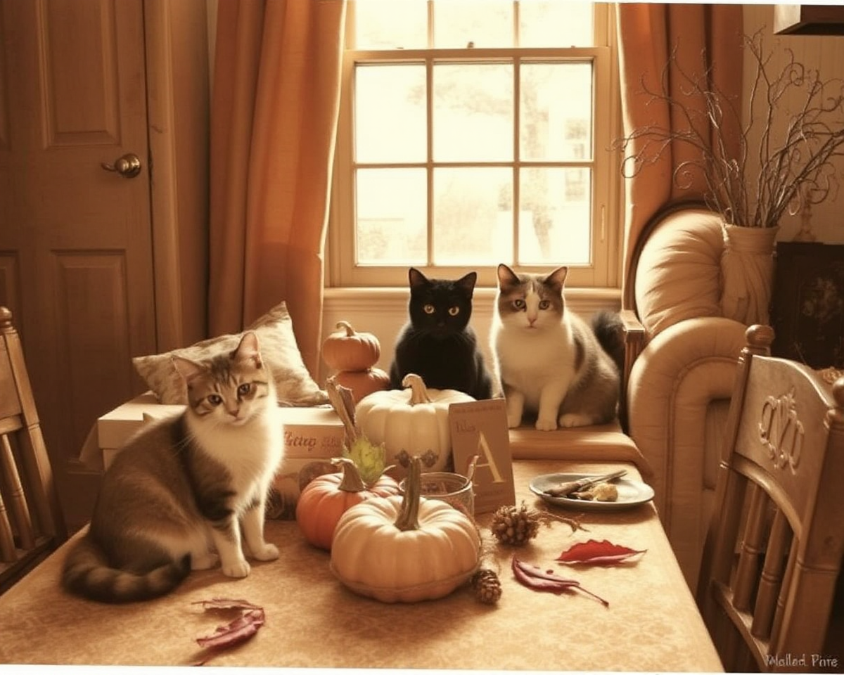 Cats Join the Thanksgiving Celebration Pictures