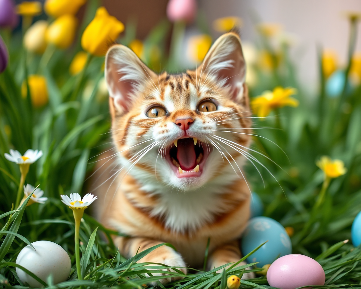 Easter Cat Photos Capture Whimsical Scenes