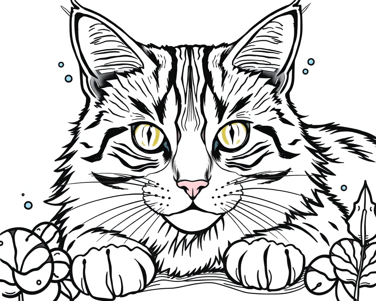 Furry Companions: Cats and Dogs Coloring