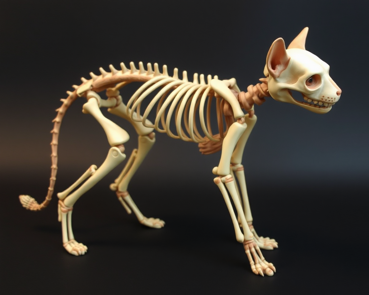 Unsettling Cat Skeleton Images for Horror Fans