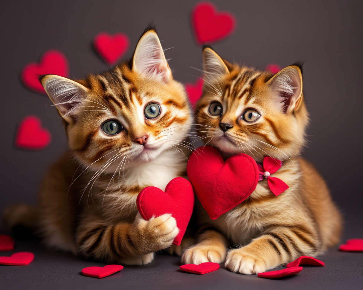 Valentine Cat Photos Highlight Feline Affection and Joy