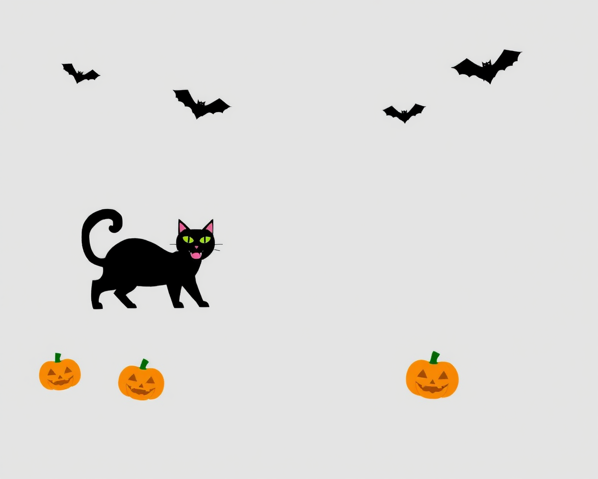 Black Cats in Halloween Costume Images