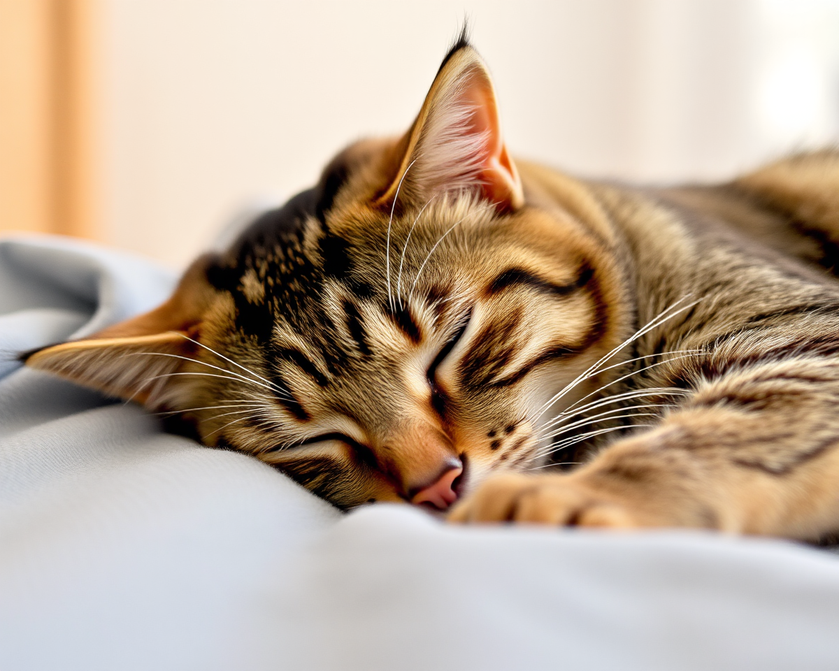 A Cat's Relaxing Picture of a Nap Session