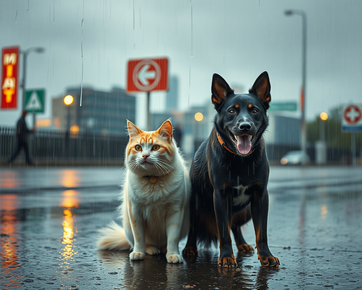 Stormy Weather Images of Raining Cats and Dogs