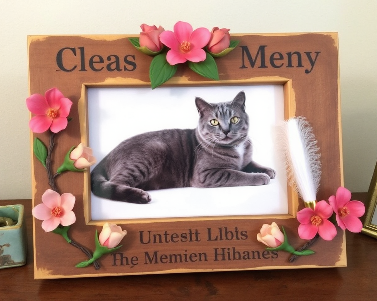 Cat Memorial Picture Frame for Cherished Memories