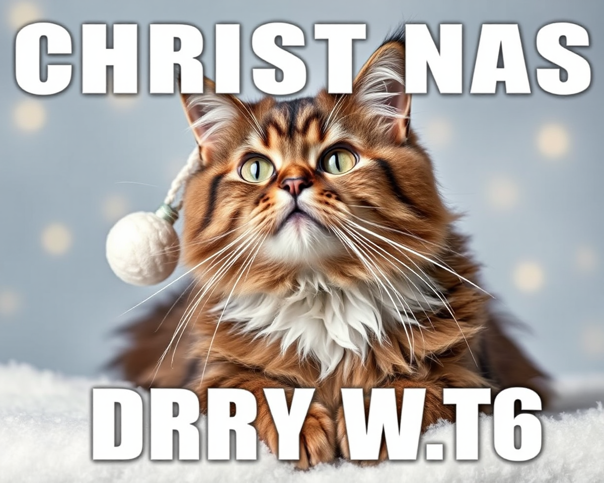 Funny Christmas Cats in Santa Suits and Reindeer Antlers