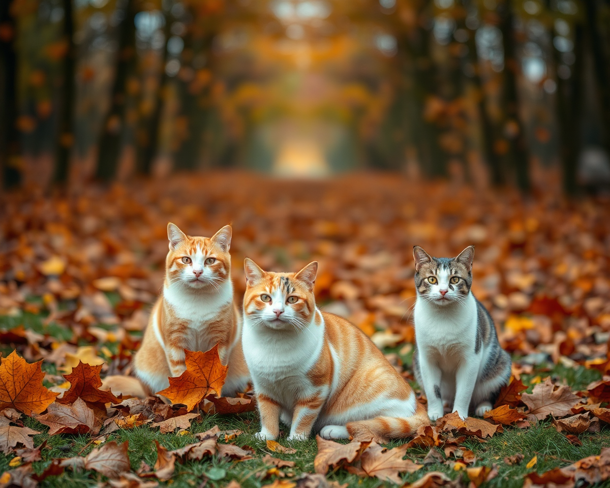 Cats Steal the Show in Fall Pictures