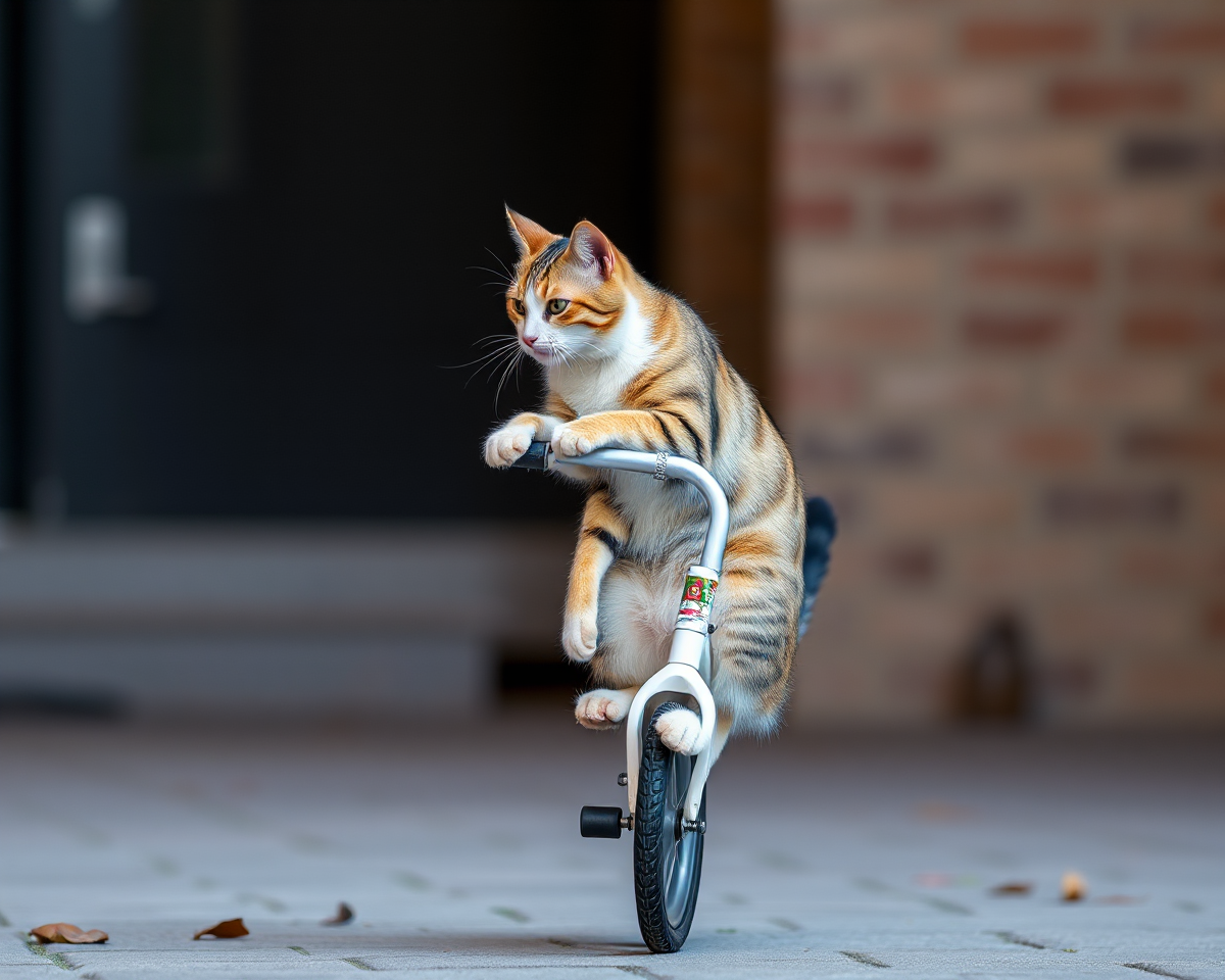 Generate Image of Cat on Unicycle