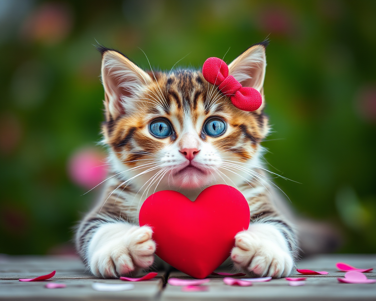 Adorable Valentine Cat Photos Feature Feline Cuteness