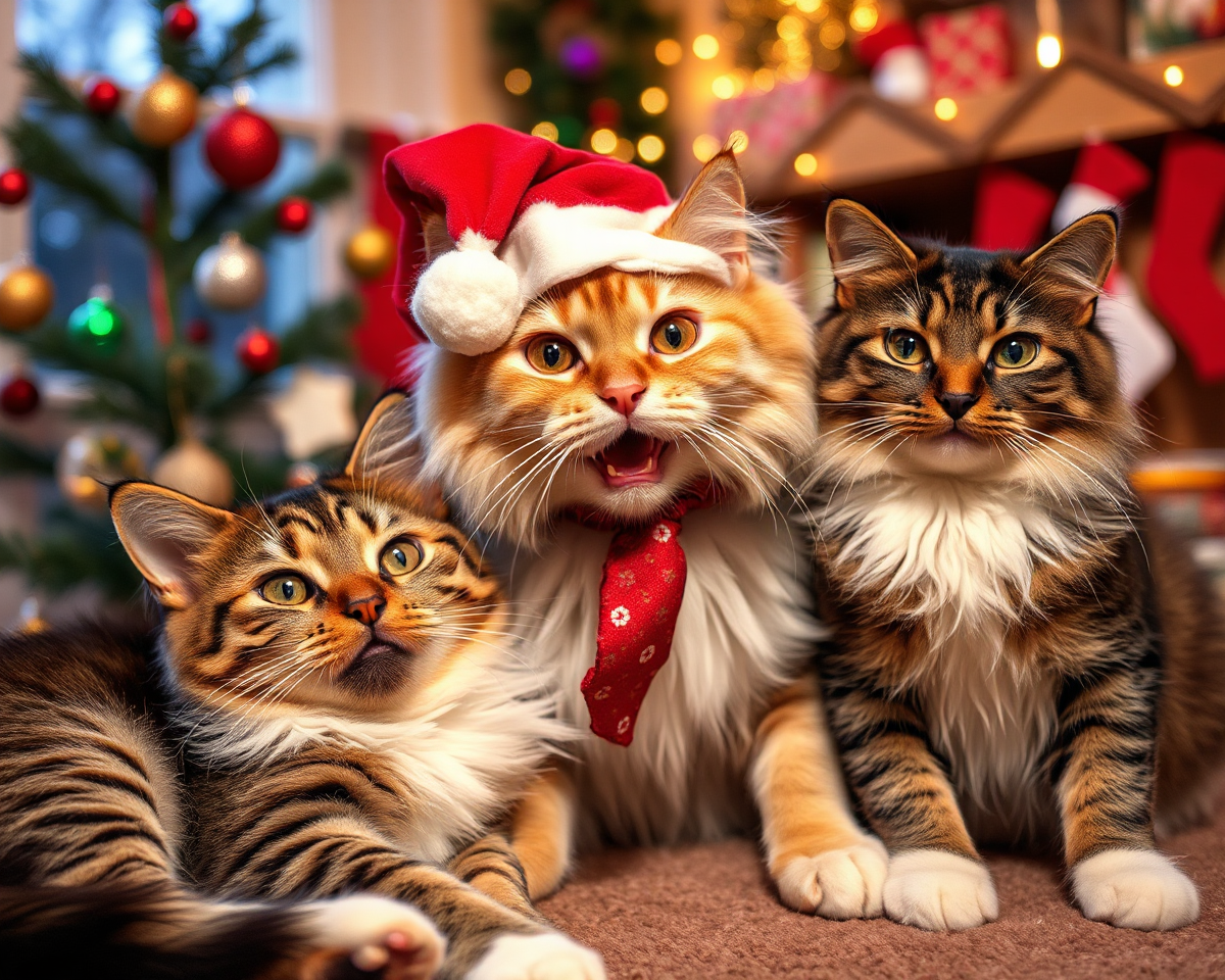 Funny Christmas Pictures with Cats to Share