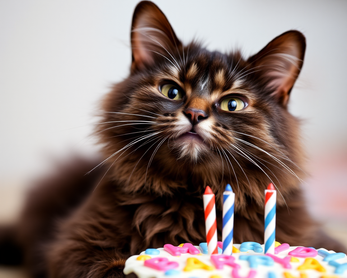 Funny Cat's Birthday Photos Bring Joy and Happiness Always