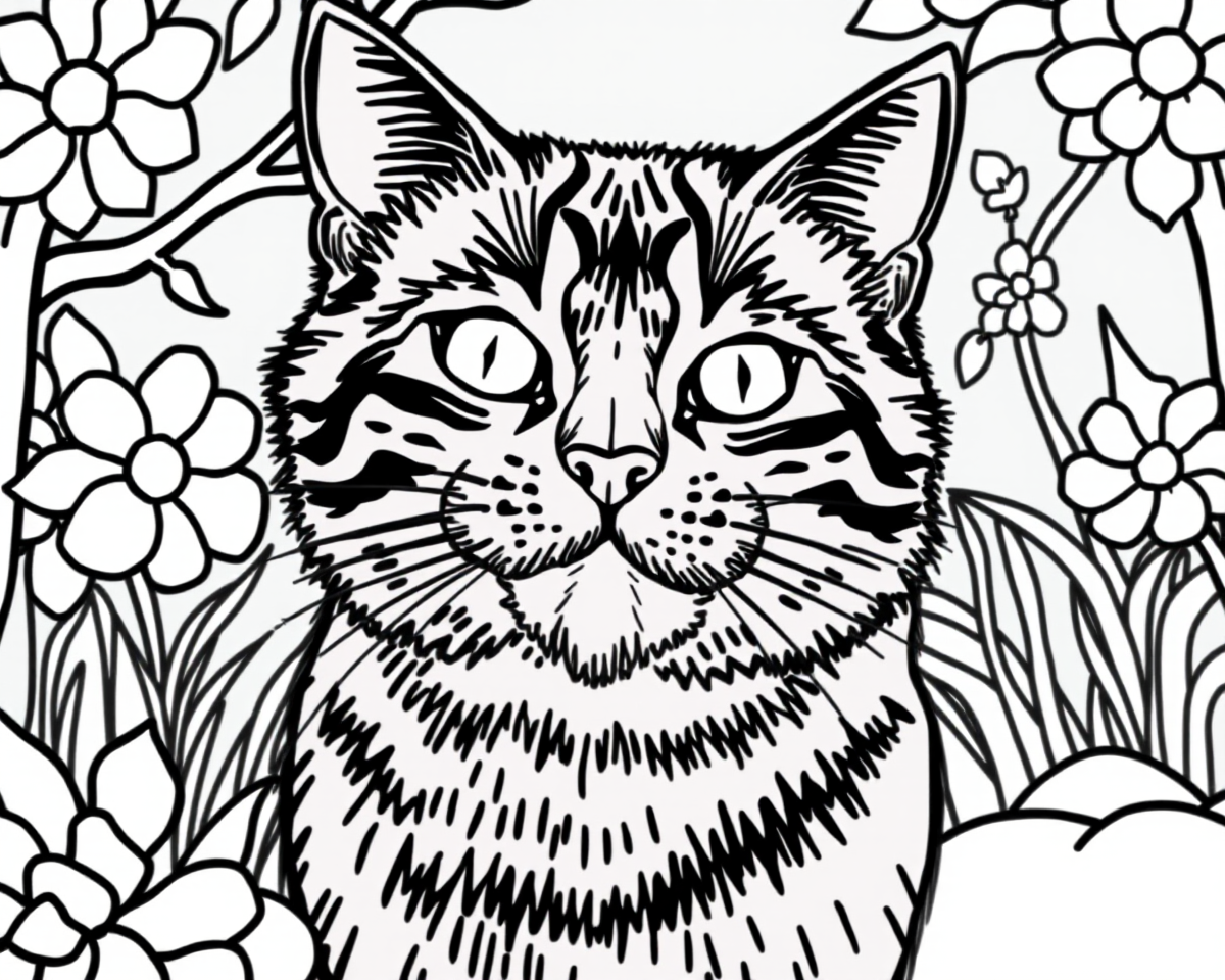 Printable Big Cat Pictures to Color