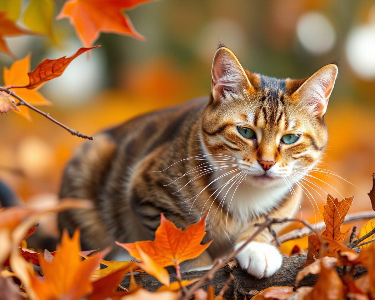 Autumn Cat Images: Whimsical Photography