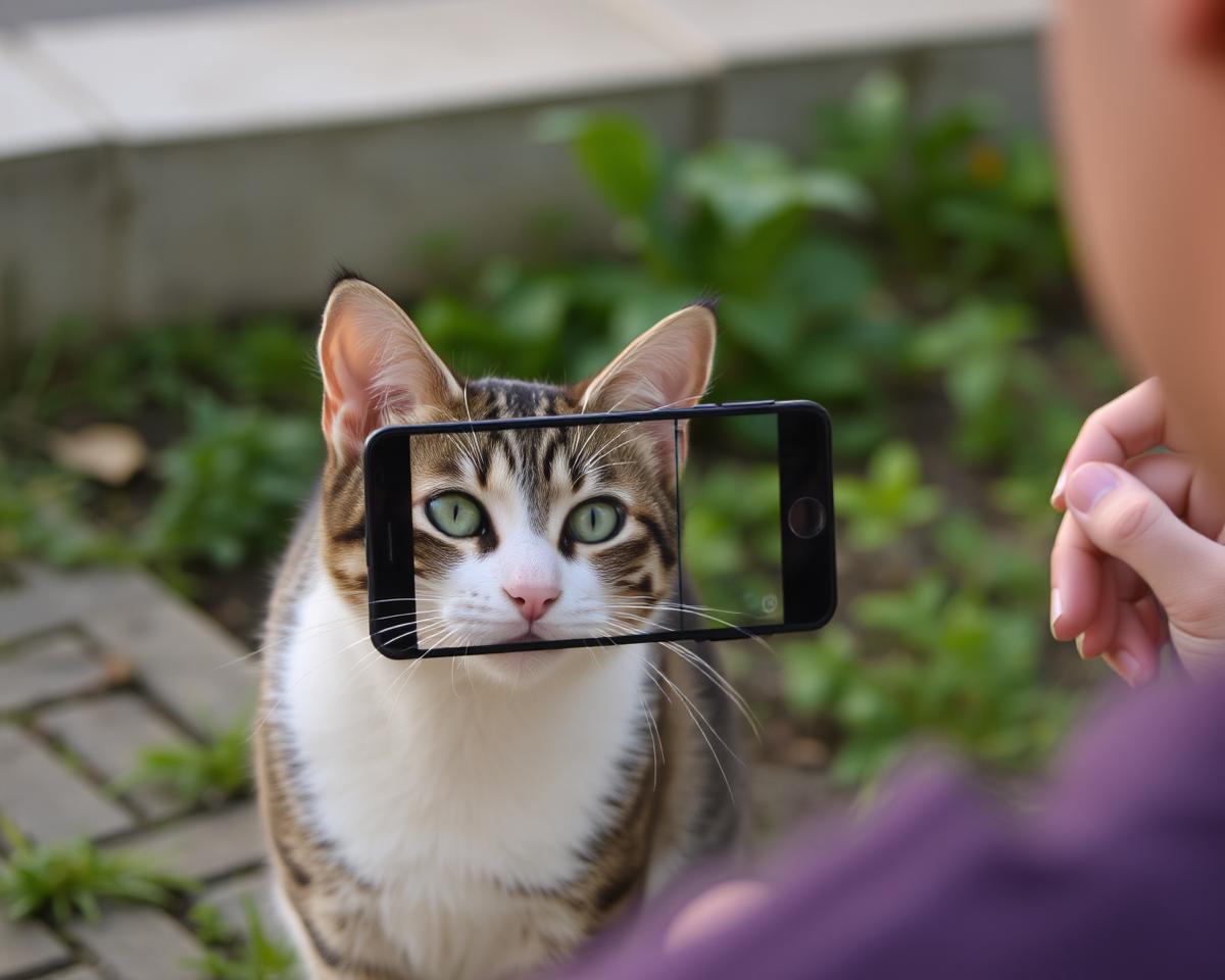 Professional Photographer Taking Pictures of Cats