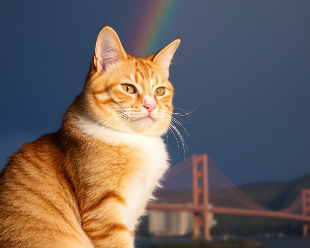 Cat's Journey Across the Rainbow Bridge Images