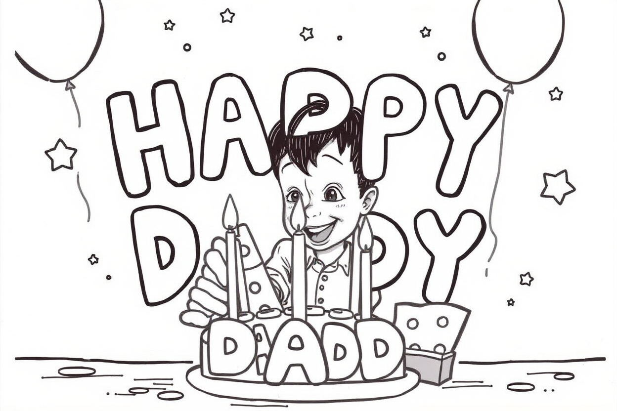 Colorful Happy Birthday Pictures for Daddy Day