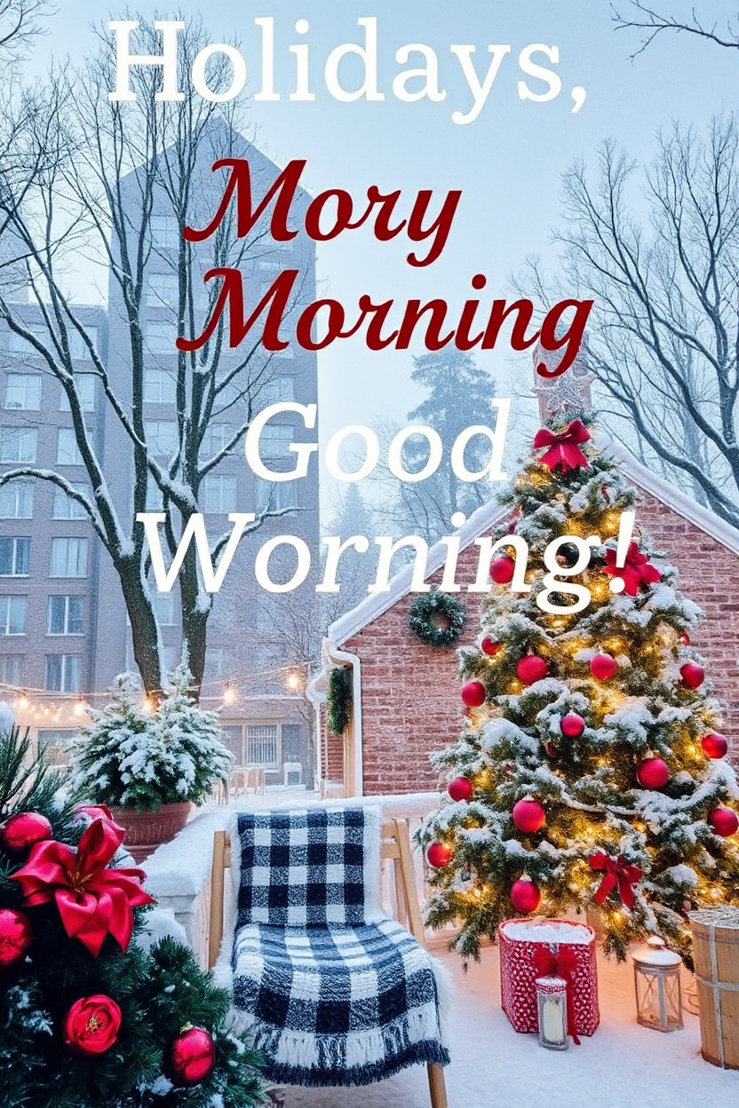 Morning Holiday Greetings with Happy Images