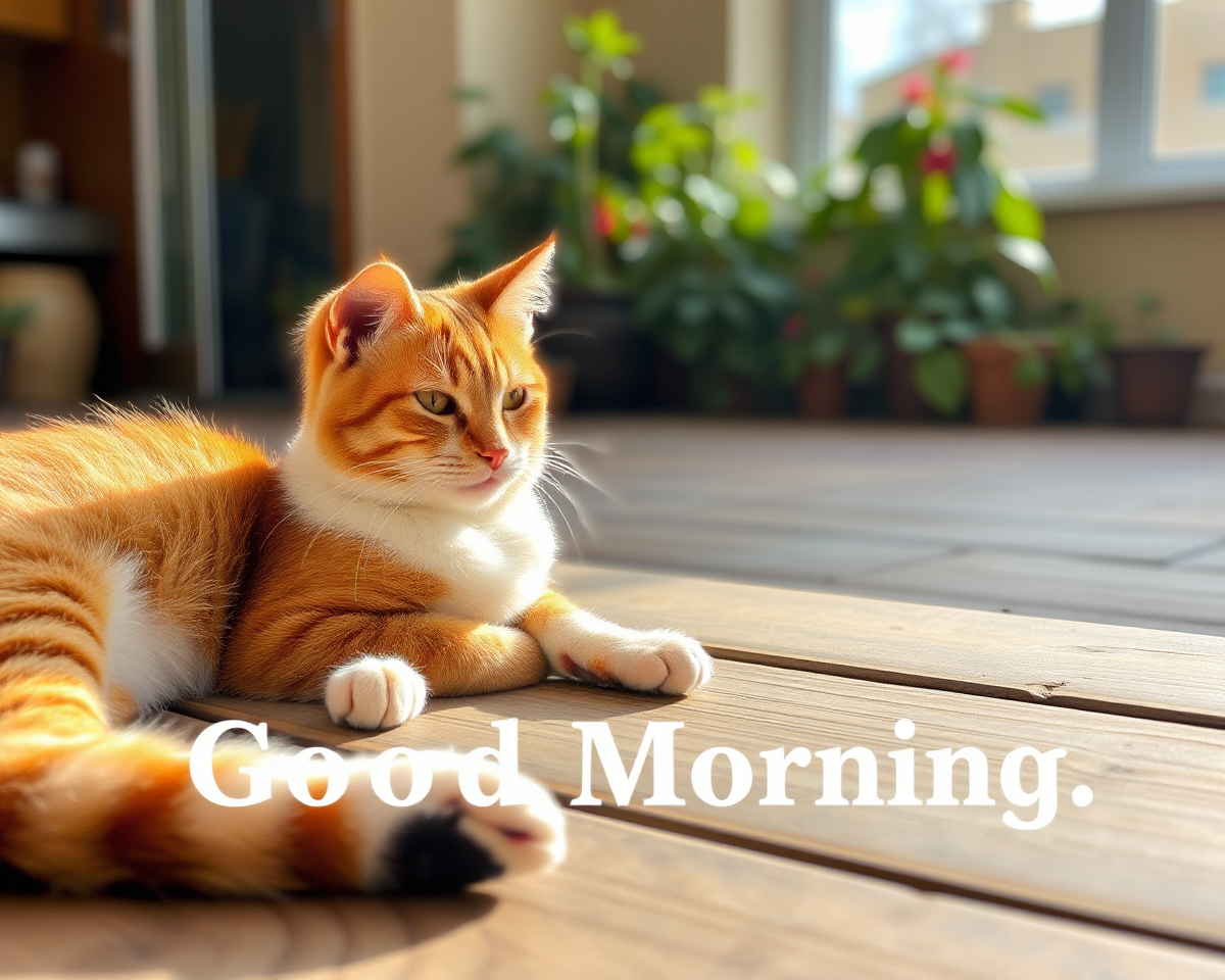 Good Morning Images of Cats in Color