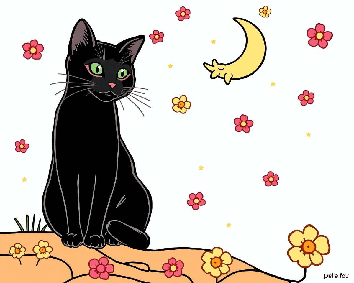 Black Cat Coloring Pictures for Unique Art