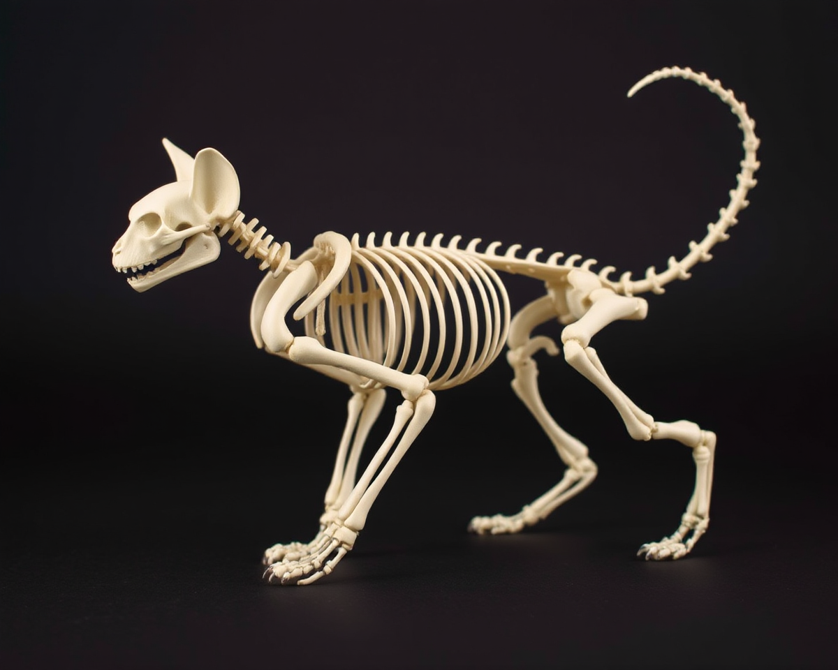 Eerie Cat Skeleton Images for Halloween Decor