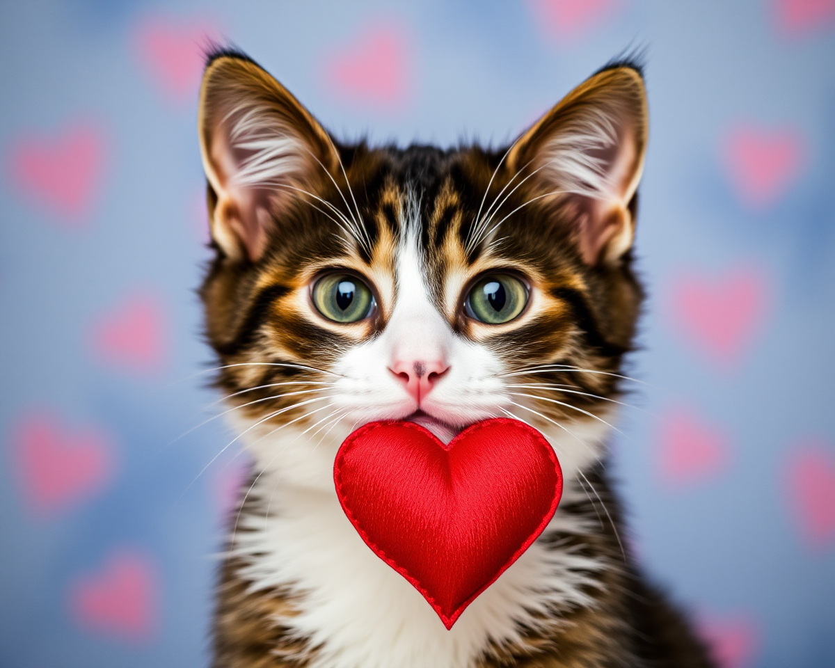 Whimsical Valentine Cat Photos Capture Feline Charm