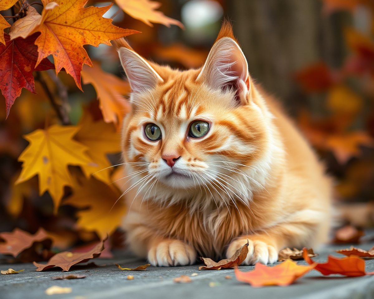 Autumn Cat Images: Playful Purrfect Moments