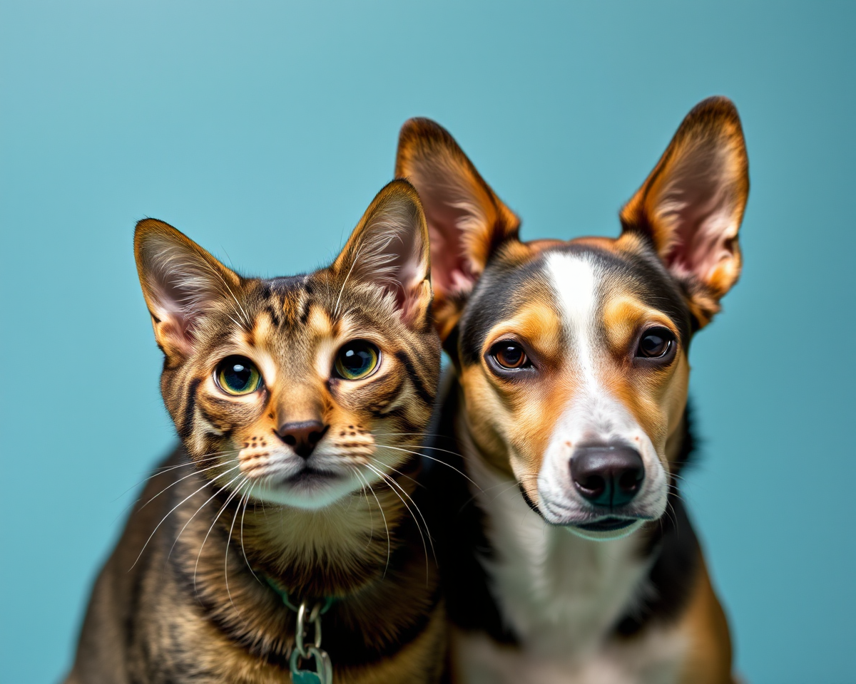 Cat and Dog Together in Harmony Picture Unites