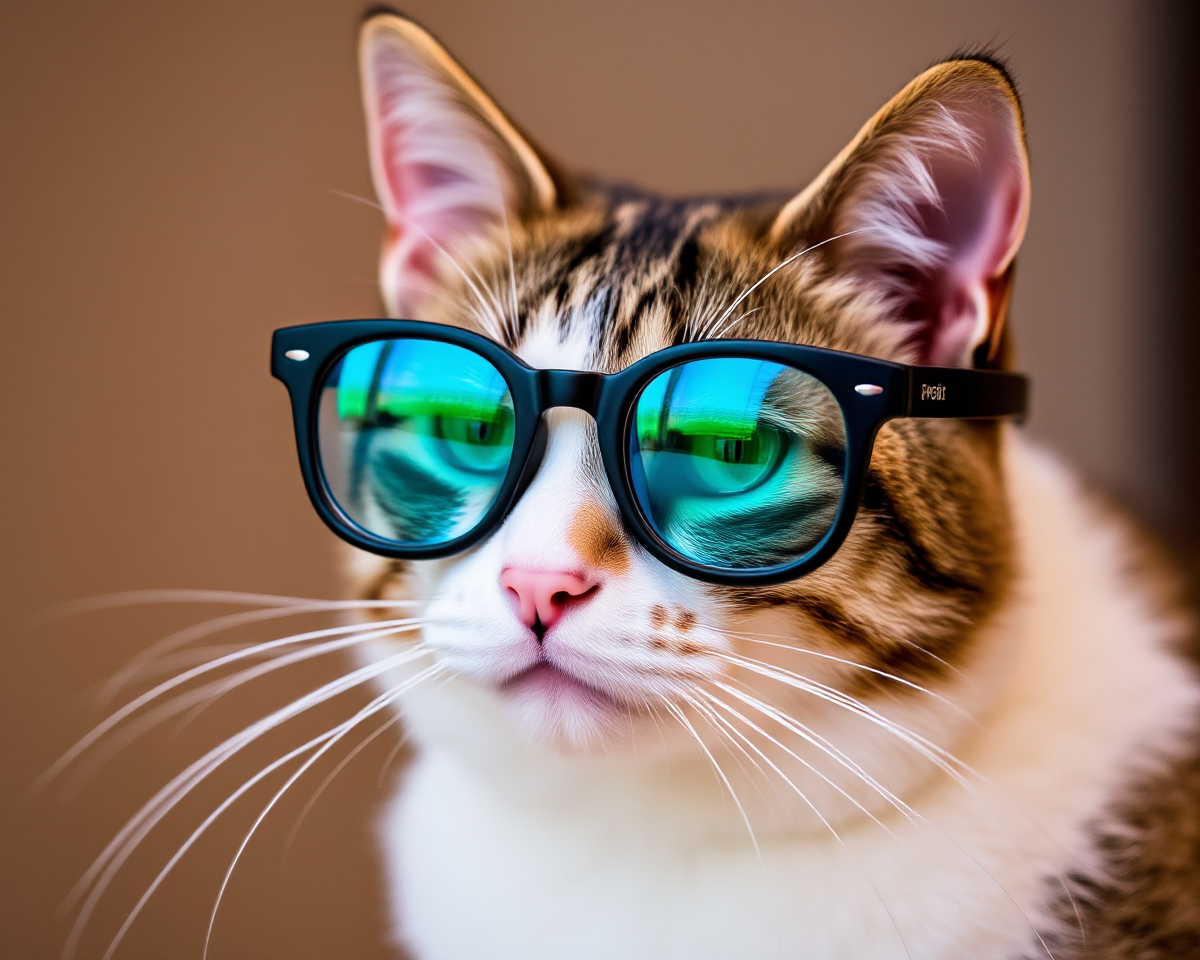 Cat with Glasses Photos for Cute Moments