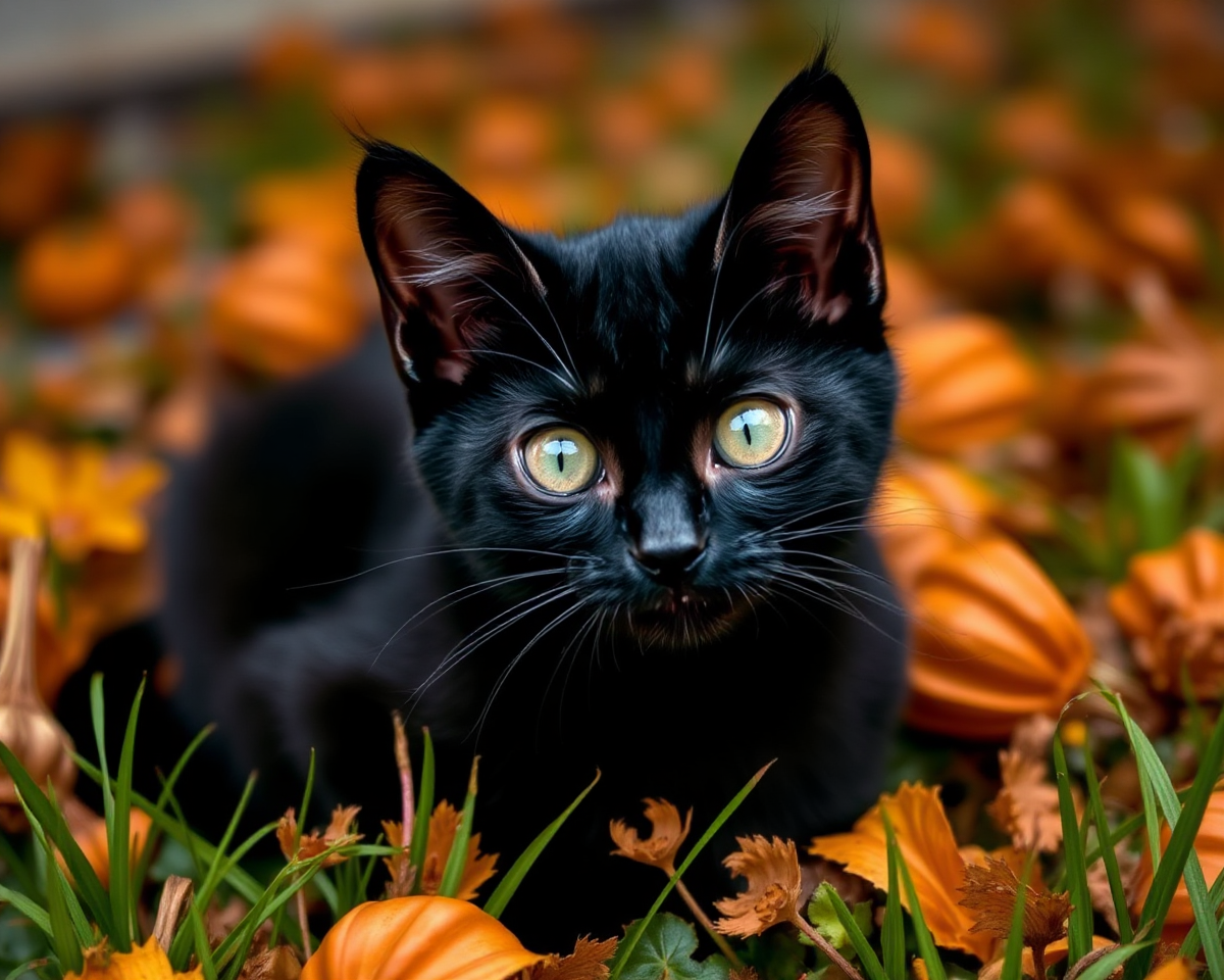 Halloween Pictures of Black Cats Play