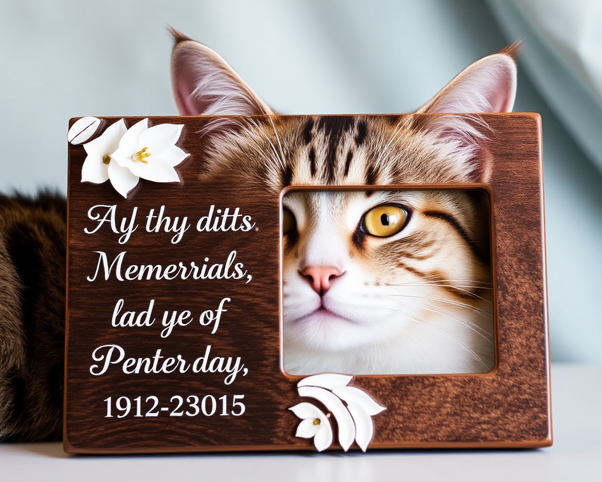 Beautiful Cat Memorial Photo Frame Design Ideas