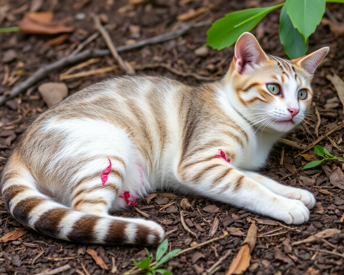 Frightful Pictures of Snake Bites on Cats