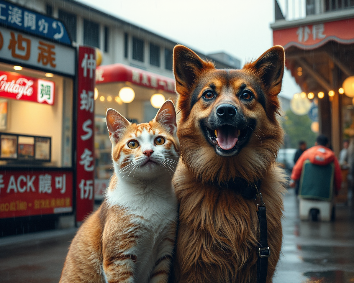 Raining Cats and Dogs Images in Torrential Rainfall