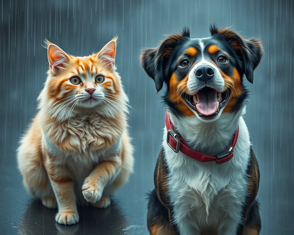 Pictures of Raining Cats and Dogs Fill the Sky