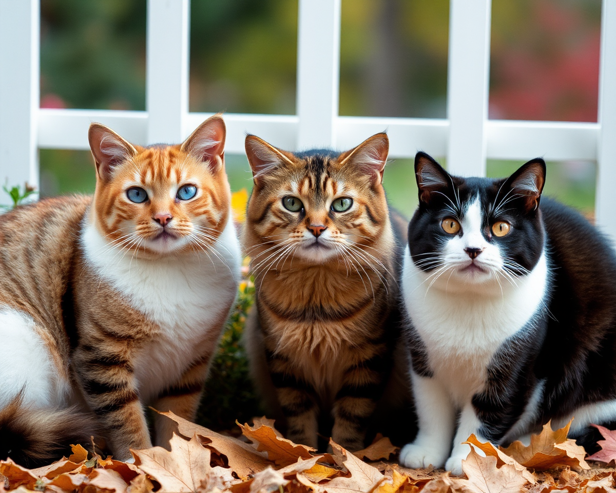 Cats Take Center Stage in Fall Pictures