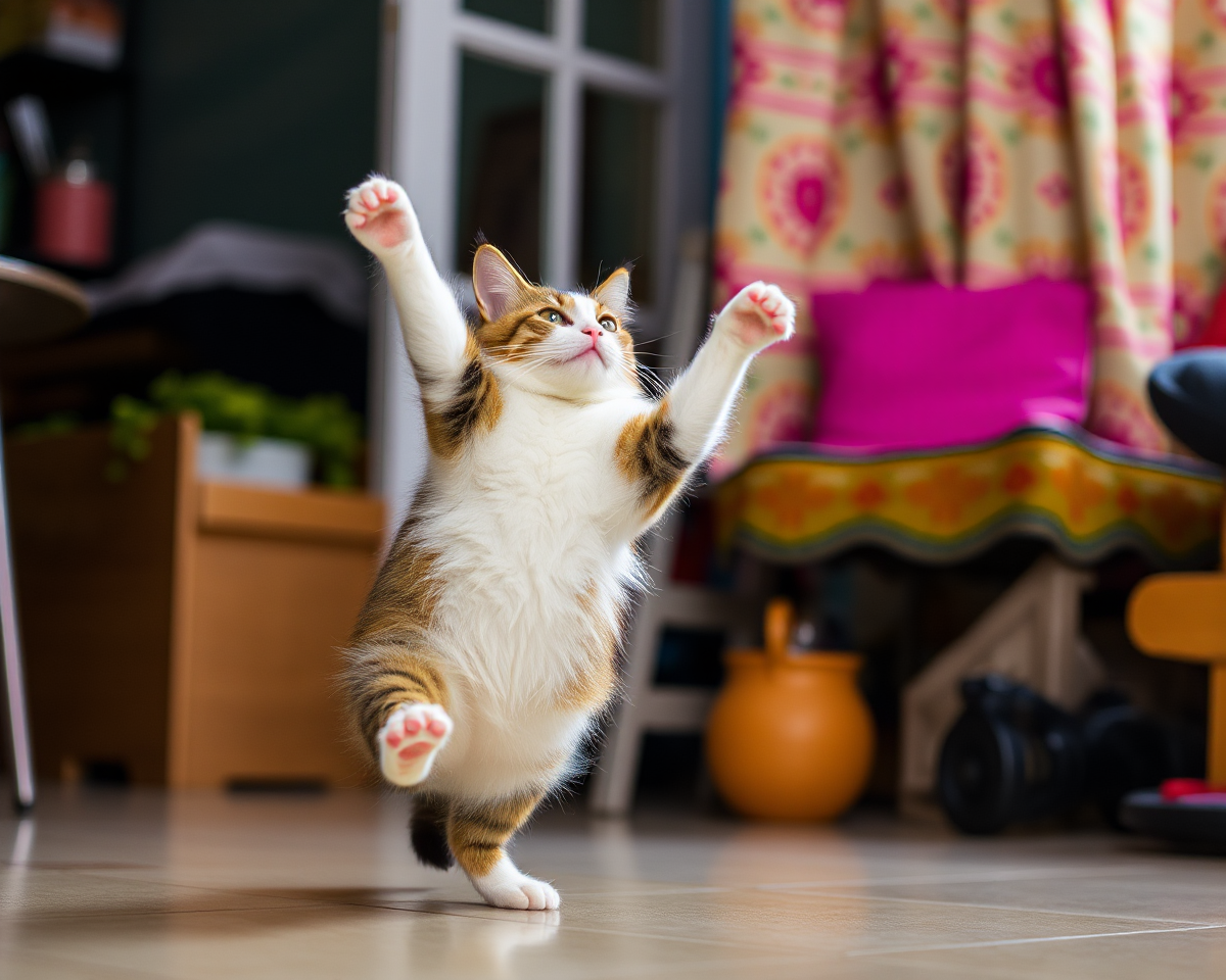 Dancing Cat Pictures Captivate Animal Lovers Everywhere