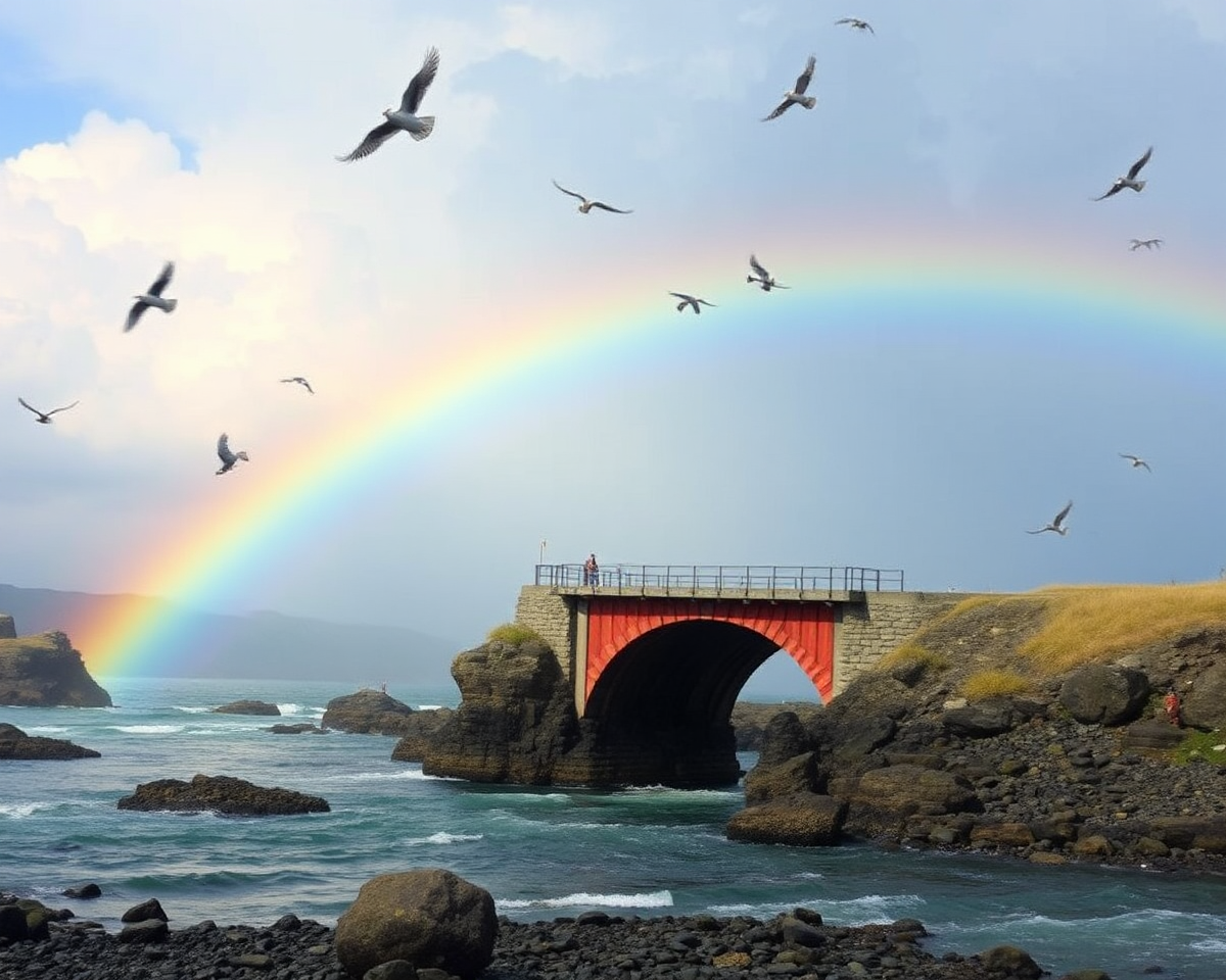 Fanciful Rainbow Bridge Images of Cats