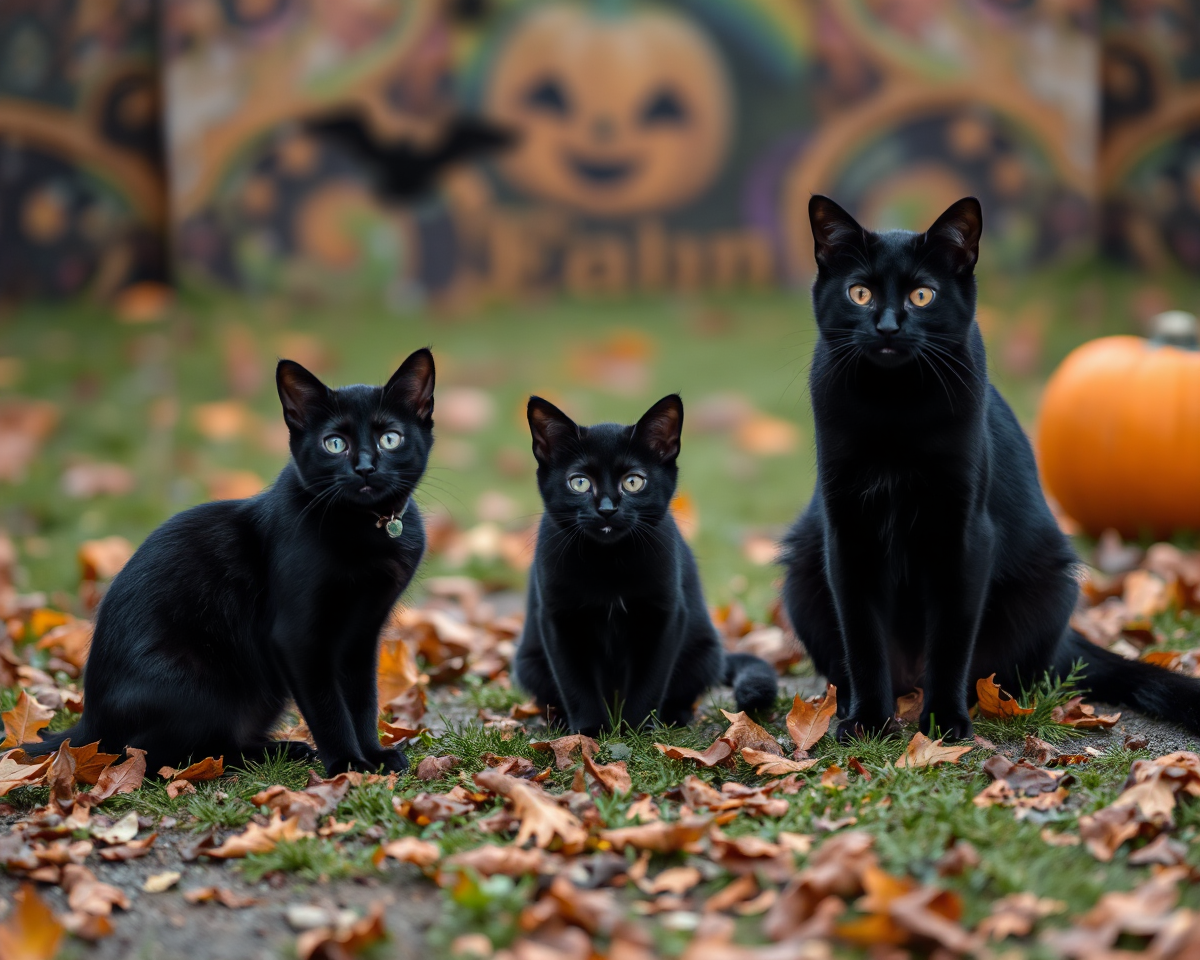 Black Cats for Halloween Party Decorations